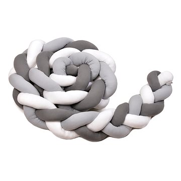 

T-TOMI Pletený mantinel 360 cm, white + grey + anthracite