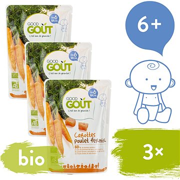 

Good Gout BIO Mrkev s farmářským kuřátkem 3× 190 g