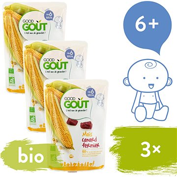 

Good Gout BIO Kukuřice s kachním masem 3× 190 g