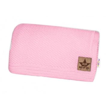 

Baby Nellys Dečka pletená BASIC 80 × 90 cm, růžová