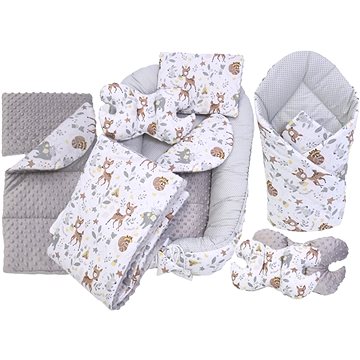 

EliNeli Set do postýlky, 7dílná sada Lesní zvířátka s teepee