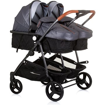 

CHIPOLINO Kočárek pro dvojčata / nestejně staré děti Kombinovaný Duo Smart Silver Grey