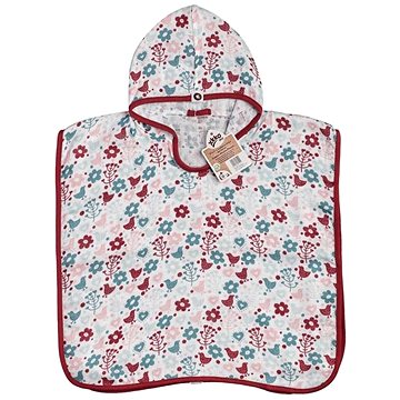 

XKKO BMB Bambusové mušelínové pončo Flowers&Birds Girls Vel. 1 (1-2 roky)