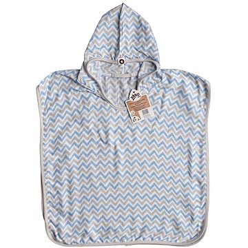 

XKKO BMB Bambusové mušelínové pončo Chevron Baby Blue Vel. 1 (1-2 roky)