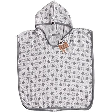 

XKKO BMB Bambusové mušelínové pončo Silver Little Stars Vel. 1 (1-2 roky)