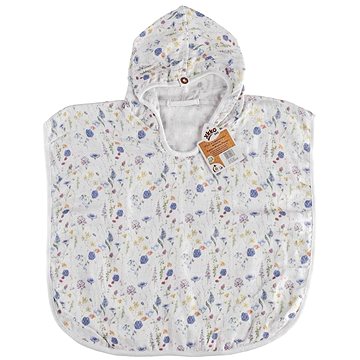 

XKKO BMB Bambusové mušelínové pončo Digi Blue Wildflowers Vel. 1 (1-2 roky)