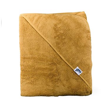 

XKKO Organic BIO bavlněná froté osuška s kapucí 90 × 90 Honey Mustard