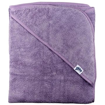 

XKKO Organic BIO bavlněná froté osuška s kapucí 90 × 90 Lavender Aura