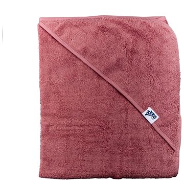 

XKKO Organic BIO bavlněná froté osuška s kapucí 90 × 90 Mesa Rose