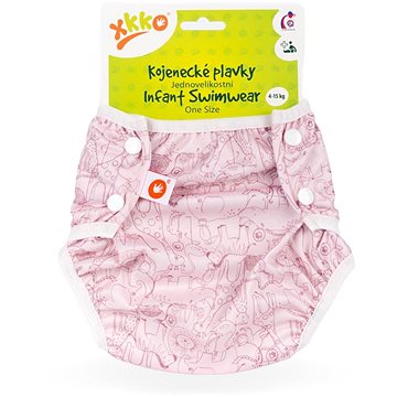 

XKKO Jednovelikostní kojenecké plavky Safari Mesa Rose