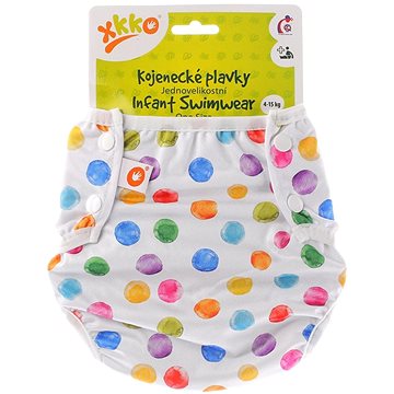 

XKKO Jednovelikostní kojenecké plavky Watercolour Polka Dots