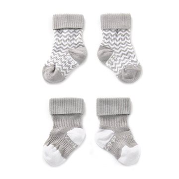 

KipKep Dětské Stay-on-Socks 0-6 m 2 páry Silver Grey