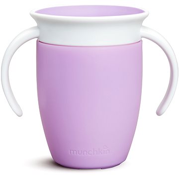 

Munchkin Juniorský netekoucí hrneček 360°s oušky 207 ml fialový