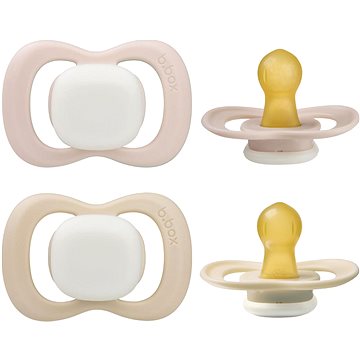 

B.Box Dudlíky z přírodního kaučuku 0-6m 2 ks Glow blush/latte
