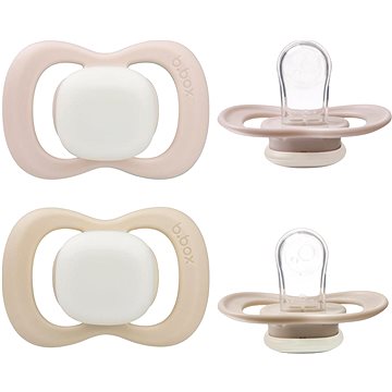 

B.Box Dudlíky silikonové 0-6m 2 ks Glow blush/latte