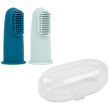 

Nattou Kartáček na prst s pouzdrem Petrol Blue/Aqua