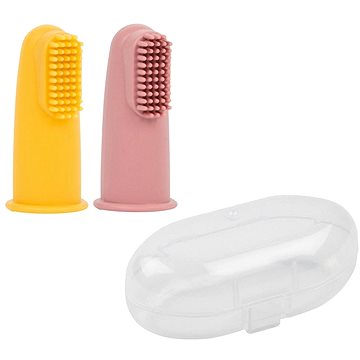 

Nattou Kartáček na prst s pouzdrem Yellow/Pink