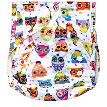 

T-TOMI Kapsová plena na patentky Owl friends
