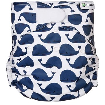 

T-TOMI Kapsová plena na suchý zip Whales