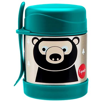 

3 Sprouts Stainless Steel s vidličkou Bear Teal