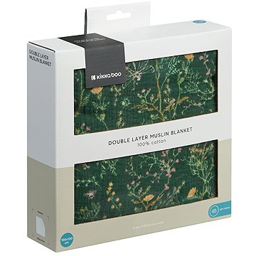 

KikkaBoo Plena zavinovací 2-vrstvá Secret Garden Green