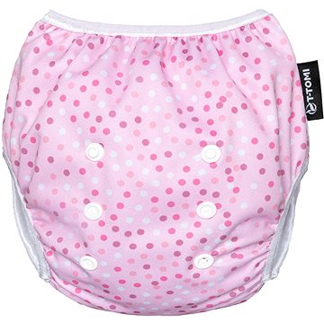 

T-TOMI Plenkové plavky s volánkem, Pink dots