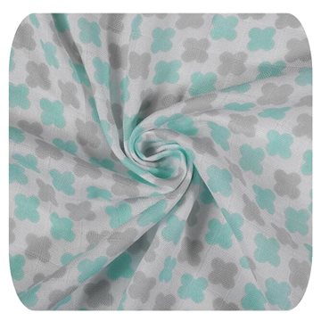 

Xkko Bambusová osuška 90×100, Scandinavian Baby Mint Cross