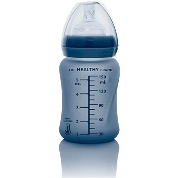 

Everyday Baby láhev sklo s teplotním senzorem 240 ml Blueberry