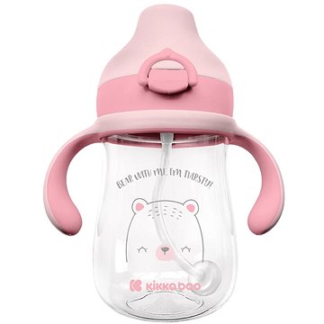 

KikkaBoo Hrnek se silikonovým pítkem 300 ml Bear with me Pink