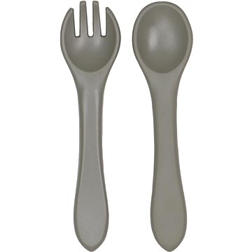

Tryco Silikonová lžička & vidlička - Olive Gray