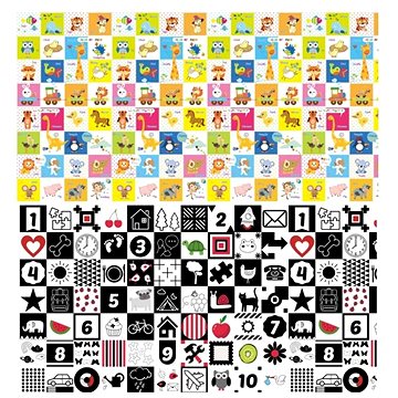

Bocioland, Skládací pěnová podložka oboustranná, 200 × 150 × 1 cm - Happy day
