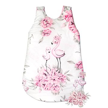 

Baby Nellys Bavlněný spací vak Plameňák 70 cm, růžový
