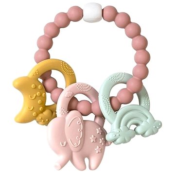 

Saro Baby Silikonové kousátko Ele-Fun Pink