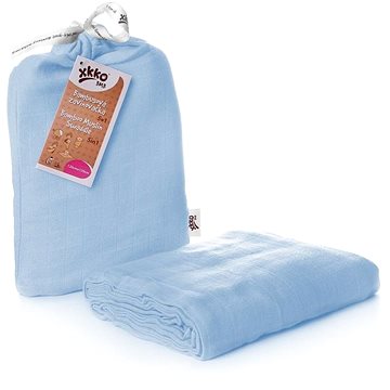 

XKKO BMB Bambusová zavinovačka 120 × 120 - Baby Blue + klipy na kočárek