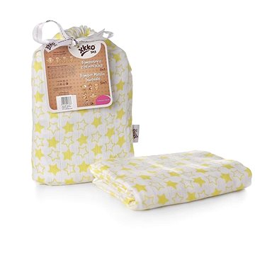 

XKKO BMB Bambusová zavinovačka 120 × 120 - Little Stars Lemon + klipy na kočárek