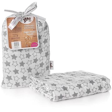 

XKKO BMB Bambusová zavinovačka 120 × 120 - Little Stars Silver + klipy na kočárek