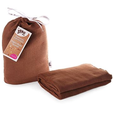 

XKKO BMB Bambusová zavinovačka 120 × 120 - Milk Choco + klipy na kočárek