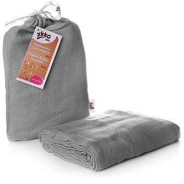 

XKKO BMB Bambusová zavinovačka 120 × 120 - Silver + klipy na kočárek
