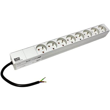 

Bachmann 19'' napájecí panel 1U, 8 × zásuvka CZ, 0,2 m bez koncovky, šedý