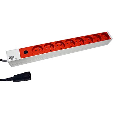 

Bachmann 19'' napájecí panel 1U, 8 × zásuvka CZ, vidlice IEC320 C14, červený, 2 m