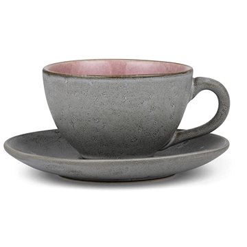 

Bitz Šálek s podšálkem Grey/Light Pink