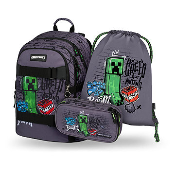 BAAGL SET 3 Skate Minecraft TNT: batoh, etue, sáček