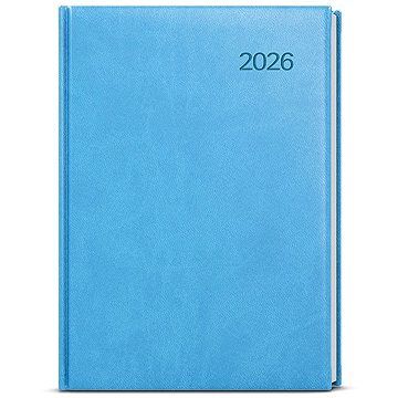 Baloušek Tisk David Vivella denní 2026, světle modrý, A5, 14,3 × 20,5 cm