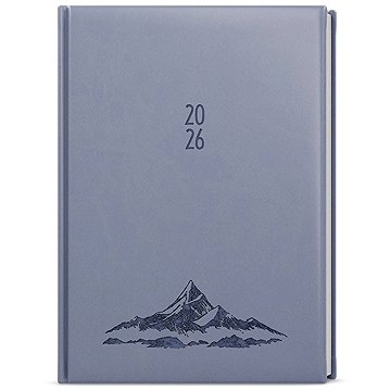 Baloušek Tisk Oskar Vivella s ražbou týdenní Hory 2026, holubí šeď, A5, 14,3 × 20,5 cm