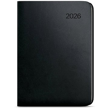 Baloušek Tisk Zoro Vivella týdenní 2026, černý, A5, 14,3 × 20,5 cm