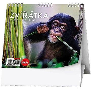 BALOUŠEK TISK Ideál Zvířátka celého světa 2026, 16,5 × 13,5 cm