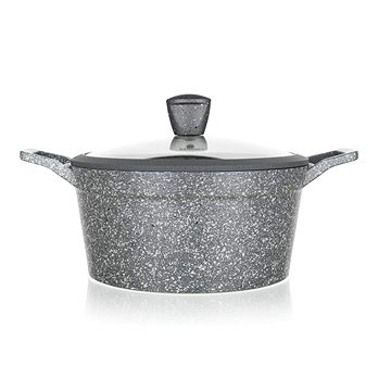 

Banquet Kastrol s nepřílnavým povrchem GRANITE 24 cm, stříkané dno, poklice