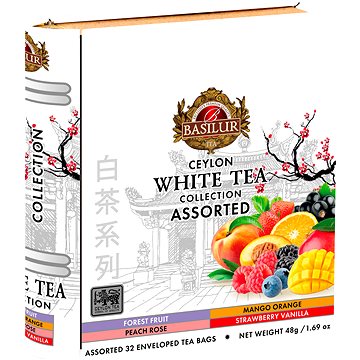 

BASILUR White Tea Book Assorted 32 × 1,5 g, plech