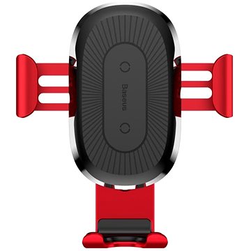 Baseus Wireless Charger Gravity Car Mount Red - Bezdrátová nabíječka
