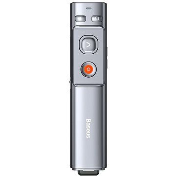 Baseus Orange Dot Wireless Presenter Red Laser, Grey - Prezentér